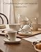 Cosumy Juego de 6 Tazas Cafe Espresso Blancas con Platos Imagen de Cosumy Juego de 6 Tazas Cafe Espresso Blancas con Platos