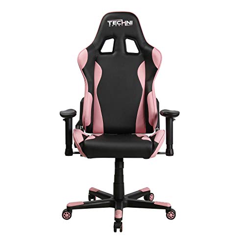 Techni Sport High Back Racing Chair With Padded Arms, Pc Gaming Chair With Height And Tilt Adjustment, Pink #TOP7