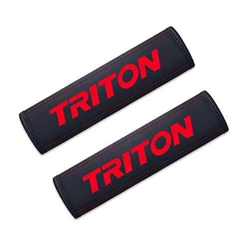AWRDFCGB Triton Gurtpolster Schwarz Rot (2 Stück)