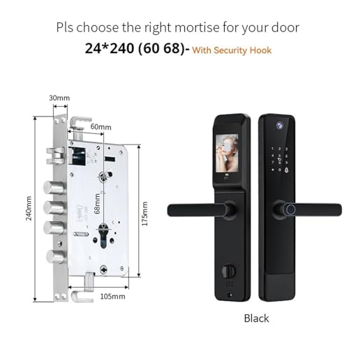 Fechadura de porta inteligente eletrônica digital wi-fi com câmera biométrica olho mágico de impress