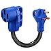 Miady 30A Male to 50A Female 18" RV Dogbone Electrical Adapter with Easy Unplug Design (STW 10/3 Cord)