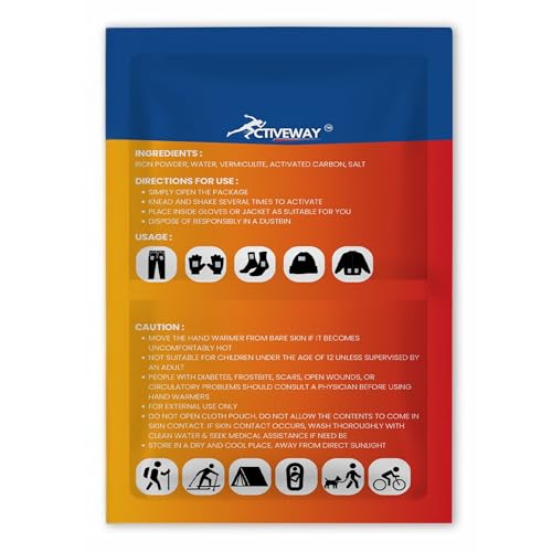 Image of Hand Warmers (Pack of 7) | Natural Heat | 8+ Hours Cosy Heat | Ideal for Adults and Children | Safe for Travel, Camping, Hiking, Holidays | Self Activated