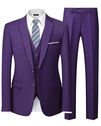 YND Deep Purple 3-Piece Suit