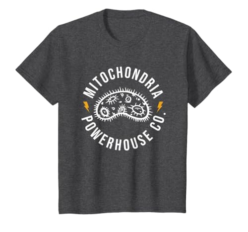 Mitochondria Powerhouse Co. T-Shirt, Youth, Dark Heather Grey, X-Small