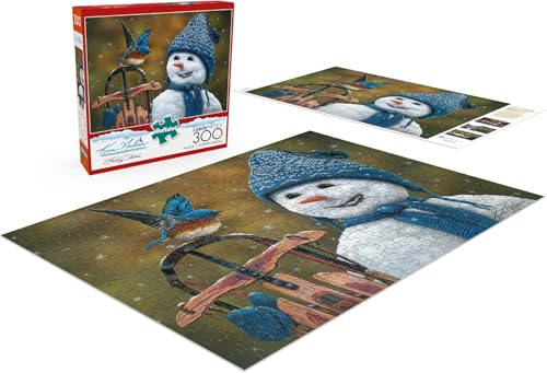 Buffalo Games - Snow Brother - Rompecabezas de 300 piezas grandes para adultos | Arte de Kim Norlien, Hecho en USA, piezas fáciles de agarrar, cartón reciclado, tamaño: 21 x 18 in, incluye póster, arte para enmarcar, ideal para regalar miniatura 4