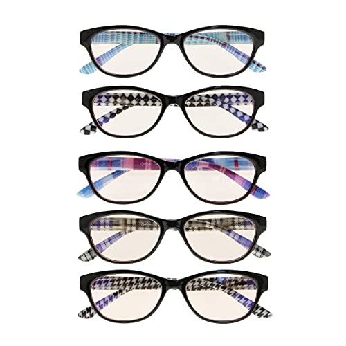 Image of Eyekepper 5 Pack Computer Reading Glasses Cat Eye Blue Light Blocking Readers +1.00
