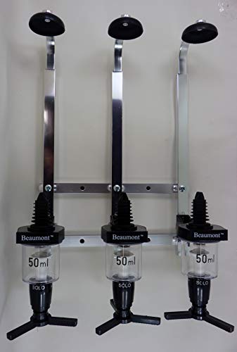 3 x Bottle Wall Fixing Bottle Bracket & 3 x 50ml Optic Set