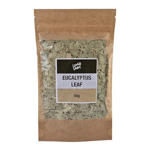 Lowhill Valley Eucalyptus Leaf Tea - Cut and Dried Eucalyptus Globulus Leaves - For Respiratory Wellness & Immune Function - Invigorating Loose Herbal Tea - 100% Natural - 50g