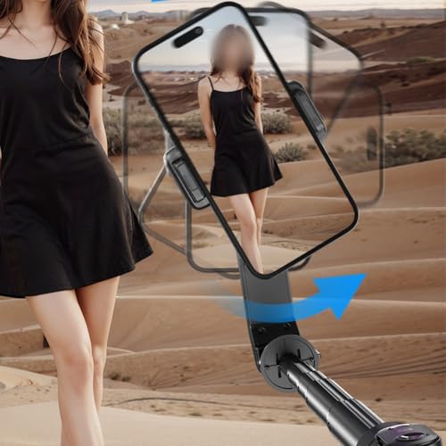 Selfie-Stick Tripod, 360° Smartphone Gimbal Stabiliser with Fill Light & Extendable Design, VLOG Intelligent Anti-Shake - Image 6