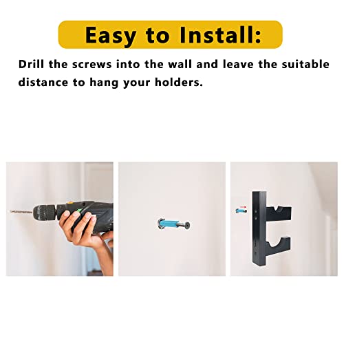 2 Black Baseball Bat Holder,Wall Mount Display Case, Sturdy Wood Horizontal Rack & Bracket, Bat Souvenir Stand With Screws& Anchors. #TOP4