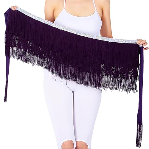 Falda de danza latina con borlas ropa de encaje para mujer baile de cadera
