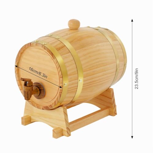 Miniatura 8 de Barril De Vino De Madera De 3 L Para Vino Y Whisky Con Soporte Y Grifo Ellipse Para Apartamentos, Bares, Hoteles