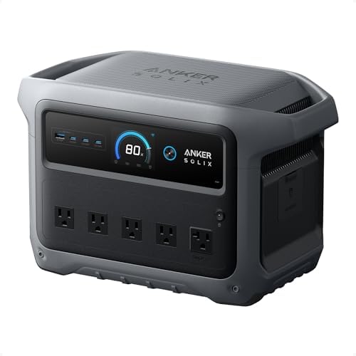 Anker SOLIX C1000 Gen 2 Portable Power Station, 1,024Wh, 2,000W, Camping | 1,024Wh LiFePO4 Battery, Full Charge in 49 Min, 2,000W Solar Generator (Peak 3,000W) for UPS, Outdoor and Emergency Use