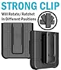Nakedcellphone Electro Combo for Motorola RAZR Ultra 2025 Phone Case with Belt Clip Holster Holder - Built-in Screen Protector - Hinge Cover - Compatible with MagSafe - Black/Clear