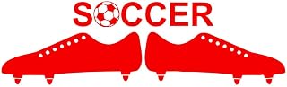 Calcomanías de tallado fino Balón de fútbol Equipo de fútbol europeo Deportes Hombre 25x85cm Selección de varios colores Rosa roja
