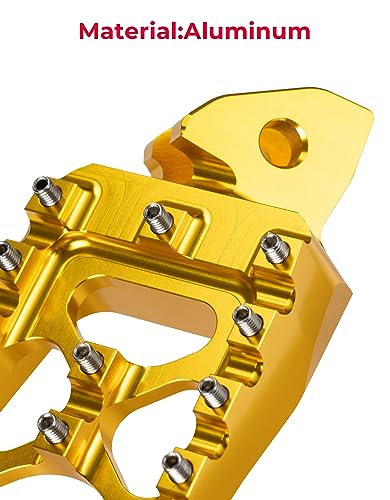 Image of KEMIMOTO Motorcycle Foot Peg Compatible with Surron Light Bee X /S Footpegs x260 and x160 Talaria Sting MX3 MX4 Talaria XXX Electric Dirt Bike Gold