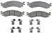 ACDelco Advantage 14D1158CH (19286000) Ceramic Front Disc Brake Pad Set with Hardware