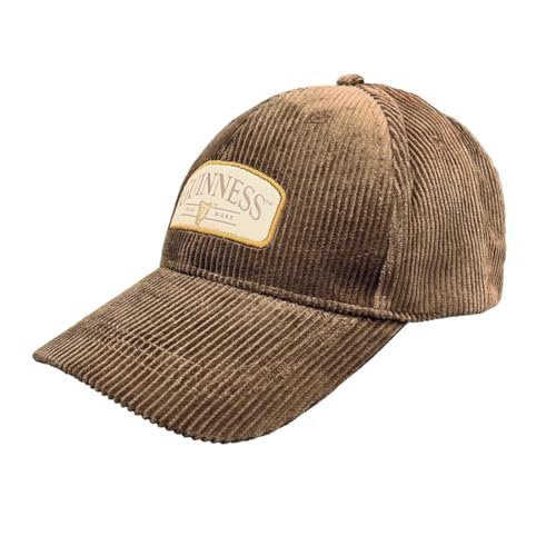 Casquette Guinness velours côtelé marron homme femme casquette de baseball vintage