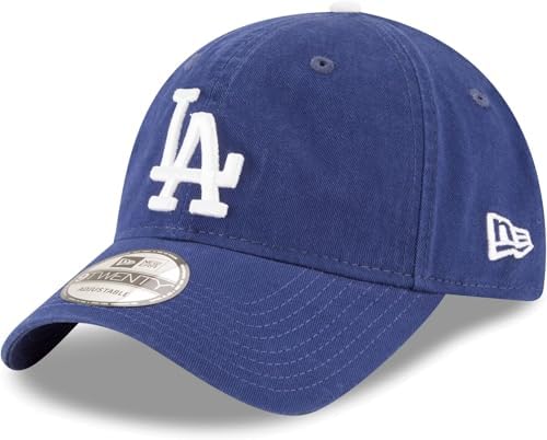 New Era MLB Core Classic 9Twenty Team Color Alternate Adjustable Strapback Baseball Hat Cap One Size Fits All - Los Angeles Dodgers Blue