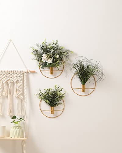 Pretty Jolly Boho Eucalyptus Wall Decor Gold Metal Wall-Mounted Art