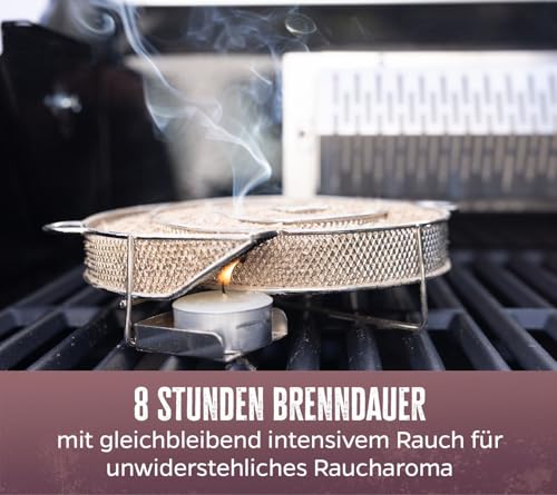 Räucherschnecke Grillfürst Kaltrauchgenerator aus Edelstahl für Grill und Räucherofen