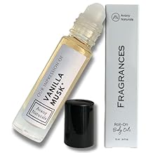 Vanilla Musk Perfume Oil - Layering Fragrances, Unisex Perfumes for Women & Men, Travel Size Perfume, Roll On Cologne, Alcohol-Free Fragrance Vanilla Musk