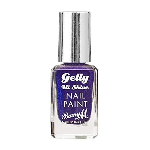 Barry M Gelly Hi Shine Nail Paint, Shade Juniper | Metallic Blue Nail Polish