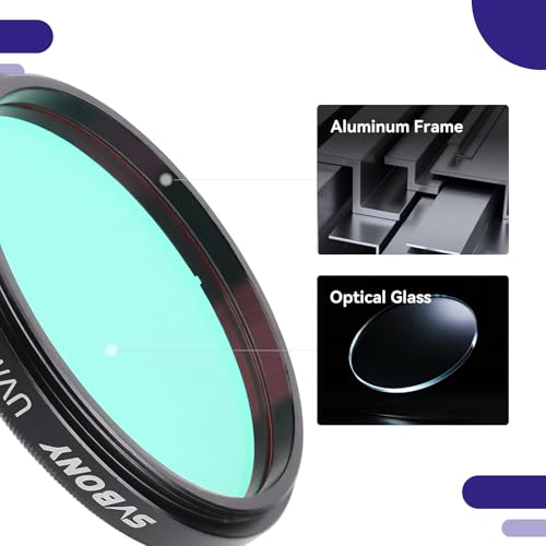 SVBONY Telescope Filter, 2" UV IR Cut Block Filter, Blocks Red Ultraviolet, Waterproof Multi Coated Keep Images Sharp, for CCD Digital Camera&Telescope - Thumbnail 5