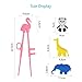 LANMOK Palillos para ninos 4pcs,Palillos de Animales para Practicar Comer de Silicona...
