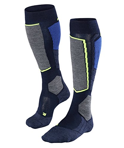 FALKE Herren Skisocken SK2 Wool, Skistrümpfe mit Merinowolle, Atmungsaktiv, 1 er Pack, Space Blue, 44-45