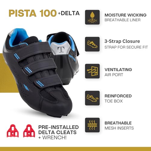 Image of Tommaso Pista Peloton Shoes for Women - Ready to Ride with Pre-Installed Delta Cleats for Indoor Bikes & Cycles - Explore Variety Cycling Shoes & Bike Accessories