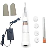 Dexprosy Electric Felting Needle Machine Kit - Wool Felting Tool with 1-7 Needles, Variable Speed Control for Felted Animals, Easy Needle Change, Quick Felting, DIY, and Craft Projects (White)