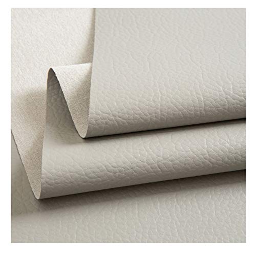 Vinilo Polipiel para Tapizar, Tela de Cuero Acolchado Manualidades, Cojines o Forrar Objetos. Venta de Polipiel por Metros para la Decoración Interior Del Asiento(Silver grey,1.4X3m)