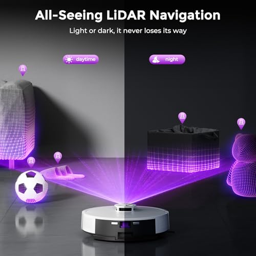 Image of Robot Vacuum and Mop Combo, Robot Vacuum Cleaner with Bagless Self Emptying Station, 18000Pa Suction, LiDAR Navigation, ideal for Pet Hair, Carpet & Hard Floor, Compatible with App /Alexa /Voice Control