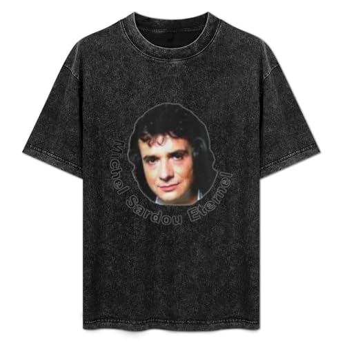 Photo de Michel Sardou Eternal Mens Black T-Shirt Top Unisex Tee XXL