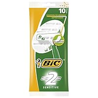 BIC Twin Easy Sensitive Disposable Men's Razors, 10 Count