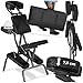 Produktbild tectake® Massagestuhl klappbar, ergonomischer Hocker ohne Armlehne, Mobile Portable Behandlungsliege zusammenklappbar, Massage Stuhl mit Zubehör Tragetasche - schwarz