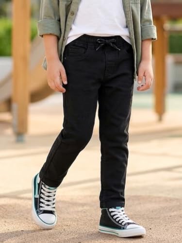 Image of Urbano Juniors Boy's Regular Fit Mid Rise Washed Denim Jogger Jeans Stretchable