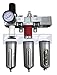 3 STAGE, HEAVY DUTY INDUSTRIAL GRADE FILTER REGULATOR COALESCING DESICCANT DRYER SYSTEM FOR COMPRESSED AIR LINES, METAL BOWLS, GREAT FOR PAINT SPRAY AND PLASMA CUTTER (3/4