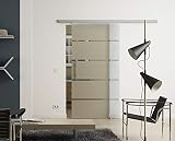 Schiebetür Sadora Glas 1025x2050 mm 5-Streifen-Design
