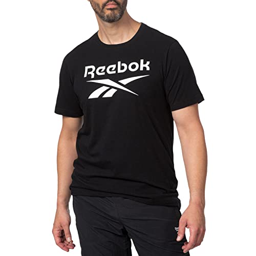 T-shirt Reebok noir taille S pour homme coupe slim coupe athlétique
