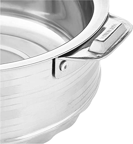Vinod 3-Piece Insulated Casserole Food Warmer/Cooler Hot Pot Gift Set, 1000mL+1500mL+2500mL, Stainless Steel