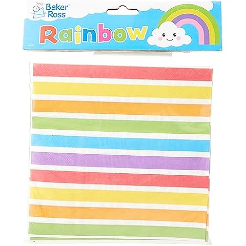 Baker Ross Rainbow Party Napkins - Pack of 20 Cover