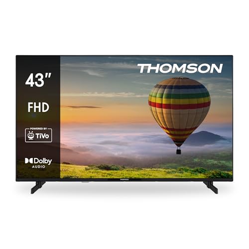 THOMSON TV 43 Pulgadas FHD Smart – impulsado por TiVo OS, con Triple Sintonizador (DVB-T/T2/C/S/S2), Wi-Fi, Control por Voz, HDR10, Dolby Audio, USB, HDMI – 43FT2S35