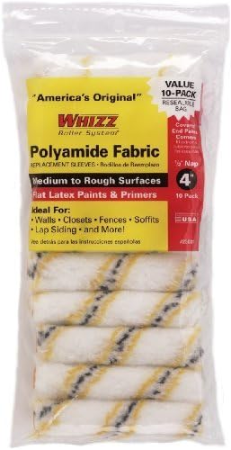 Whizz Polyamide Fabric 1/2 in. x 4 in. W Mini Paint Roller Cover For Semi Smooth to Semi Rough 10 pk