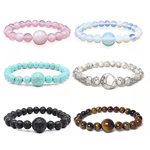 Hion Motion Sickness Bands Anti Nausea Acupressure Wristband Anti Nausea Bracelet for Motion Sickness and Morning Sickness（YC-SL-6PCS-aAY-2）