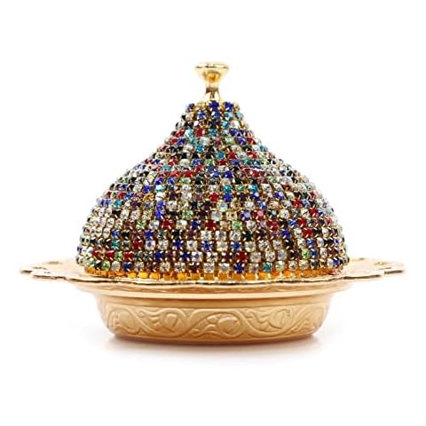 Alisveristime Handmade Brass Sugar Bowl with Lid Cover