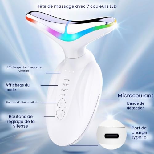Appareil Anti Rides Massage Visage Visage Masseur Electrique – vue 7