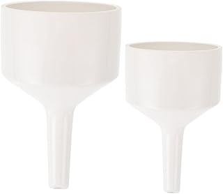 2pcs Ceramic Buchner Funnel Laboratory Filtration Funnels Porcelain Filter for Precise Liquid Flow Measurement and Easy Cleaning