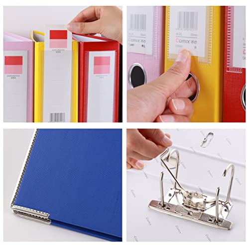 Lixas de arco de alavanca de PVC, A4, coluna de 50 mm, 2 anéis – cores pastel sortidas, 12 peças (B)